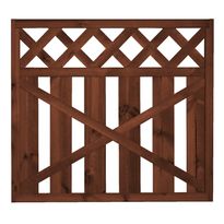 Porttielementti Lehtoharju A31R 900x800 mm suora pystylauta + vinoristikko ruskea