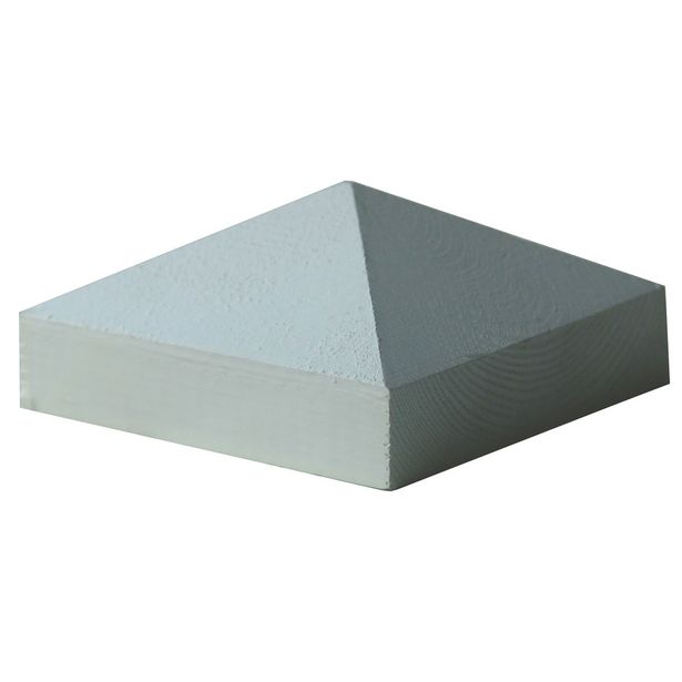 Tolpanhattu valkoinen pyramidi 70x70mm tolpalle