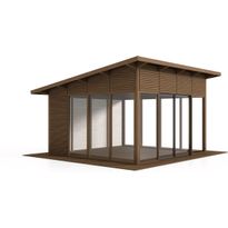 Lasipaviljonki pulpettikatolla 4x4m