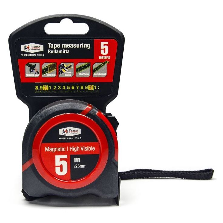 Magneettinen mittanauha Tamo Tamoline 5 m x 25mm