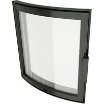 Takkaluukku Tapani Puosi kaareva, 280x320mm, grafiitinharmaa, saranat oikealla, Verkkokaupan poistotuote