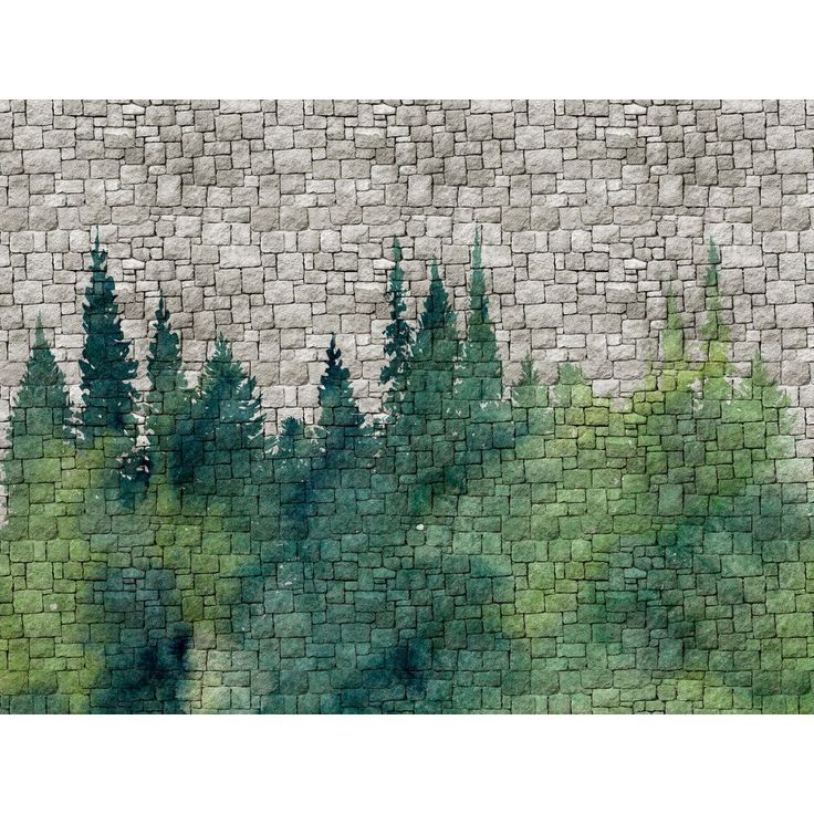 Metsätapetti A.S. Creation THE WALL 38245-1, 371x280cm, vihreä