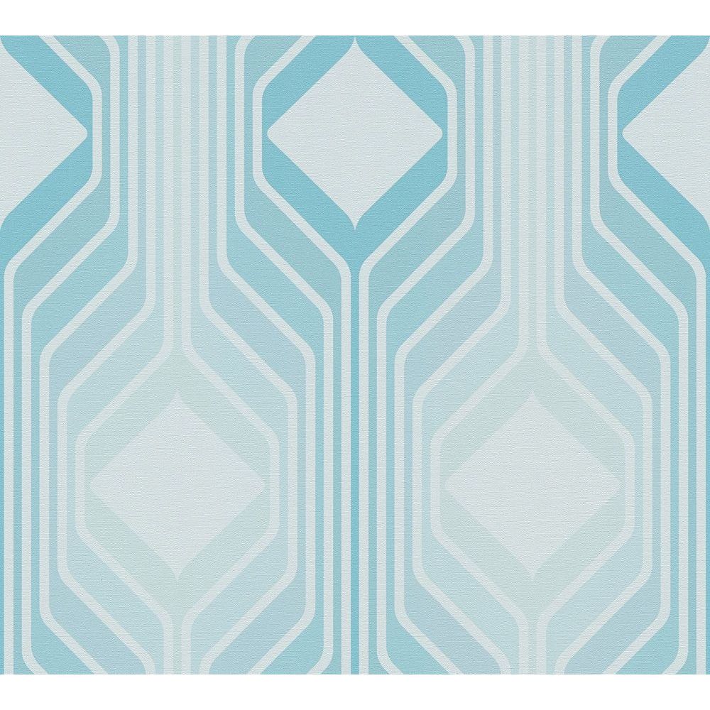 Tapetti A.S. Creations Retro chic, 39532-1, turkoosi