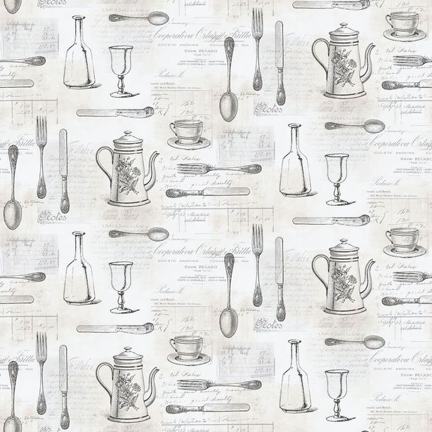Tapetti Galerie Kitchen Elements KE29939, harmaa