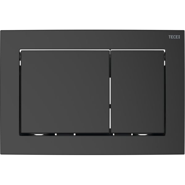 WC-huuhtelupainike TECEbase, kaksoishuuhtelu, mattamusta