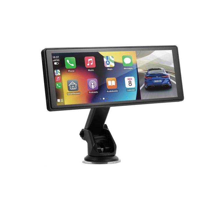 CarPlay & Android Auto -näyttö Technaxx TX-367, 10”, langaton, kojelautakameralla