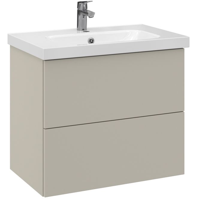 Allaskaappi pesualtaalla Temal Stella, 2 ltk, 72.5x45cm, matta greige