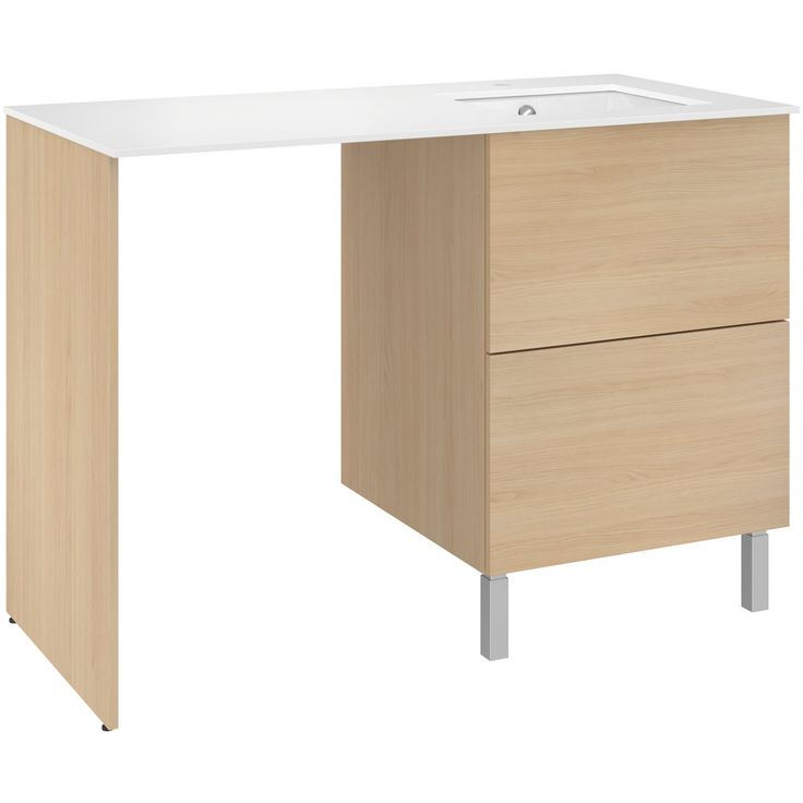 Allaskaappi altaalla Temal Ilona 6, allas oikealla, 125x60x90 cm, vaalea tammi