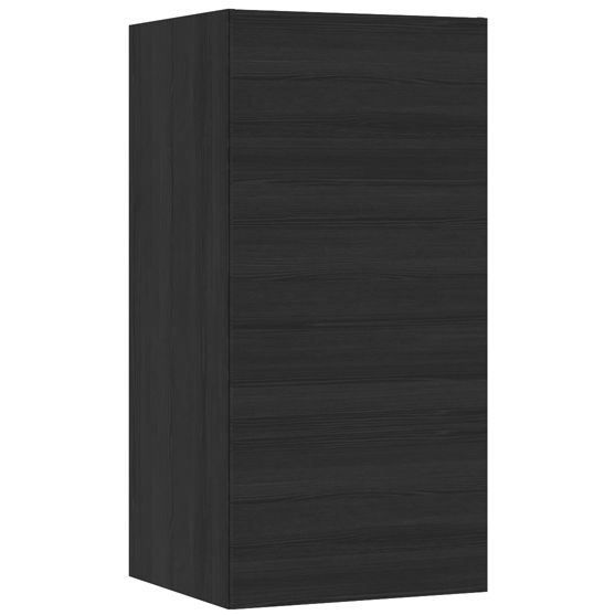 Korkea kaappi Temal, vasenkätinen, 60x58x123.4 cm, musta puu (MP2)