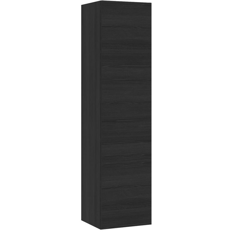 Korkea kaappi Temal, oikeakätinen, 50x38x182 cm, musta puu (MP2)