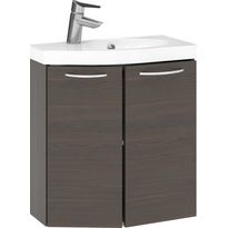 Allaskaappi altaalla Temal Mondo, 2 ovea, viiste vasemmalla, 57.5x30 cm, ruskea saarni, Verkkokaupan poistotuote