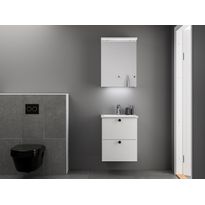 Kylpyhuoneryhmä Temal Astra/Highlight 1, 50 cm, allaskaapilla ja peilikaapilla, mattavalkoinen