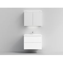 Kylpyhuoneryhmä Temal Astra/Highlight 9, 80 cm, allaskaapilla ja peilikaapilla, mattavalkoinen