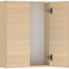 Seinäkaappi Temal, 2 ovea, 55x17x65.5 cm, vaalea tammi