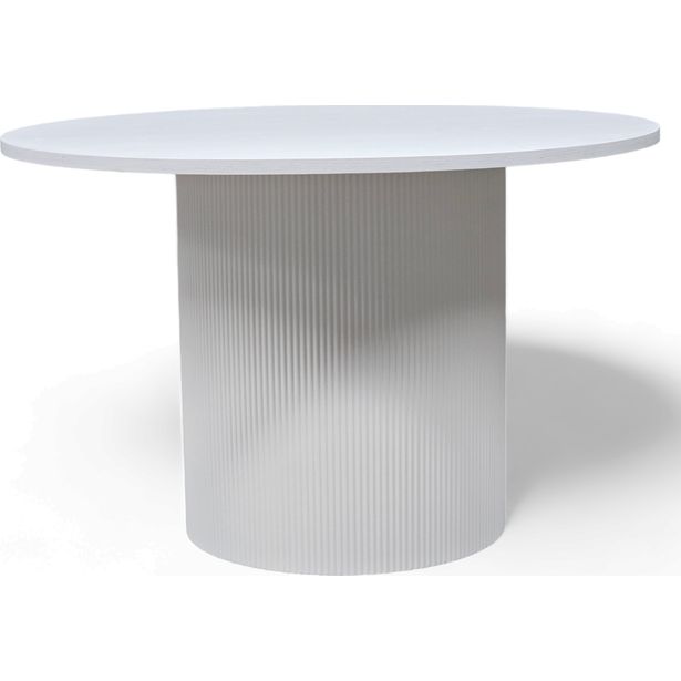 Ruokapöytä Tenstar Siera, Ø120cm, valkoinen