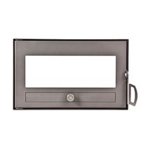 Lämpiöuunin luukku 410x230 mm teräs grafiitti