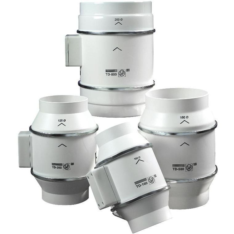 Kanavapuhallin Thermex TD 500/160, IV-kanavan halkaisija 160 mm