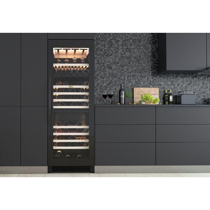 Viinikaappi Thermex Winemex 145, 59.5cm, 3 lämpötila-aluetta, vapaasti seisova, musta
