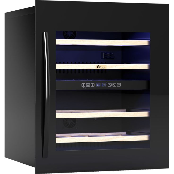 Viinikaappi Thermex Winemex 30, 59.5cm, 2 lämpötila-aluetta, integroitava, musta