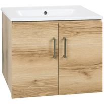 Allaskaappi Tammiholma Viilu, 60x39x50 cm, 2 ovea, pyökki/poppelivaneri, tammi