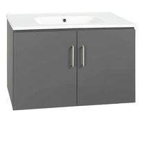 Allaskaappi Tammiholma Viilu, 80x39x50 cm, 2 ovea, pyökki/poppelivaneri, antrasiitti