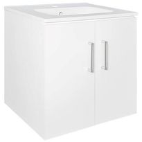 Allaskaappi Tammiholma Viilu, 50-80 cm, 2 ovea, pyökki/poppelivaneri, valkoinen