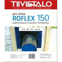 Läpivientikaulus Roflex 150, LVI-putken kaulus, 120-170mm putkelle, 3 kpl/pkt