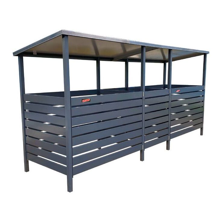 Jätekatos Tikli L+ alumiini 2 x 660 l + 1 x 370 l soveltuu 660 l monilokeroastialle