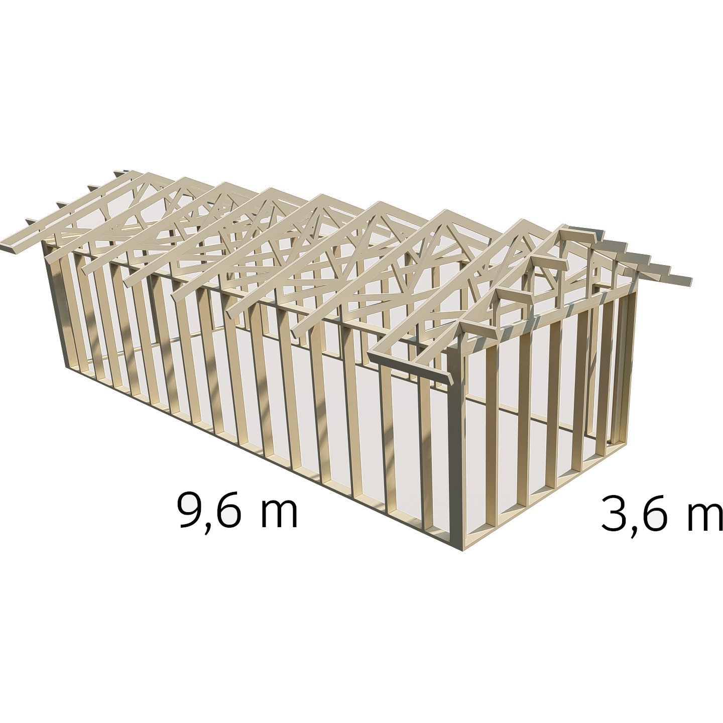 Autotallin runkopaketti Aarni 3.6m x 9.6m