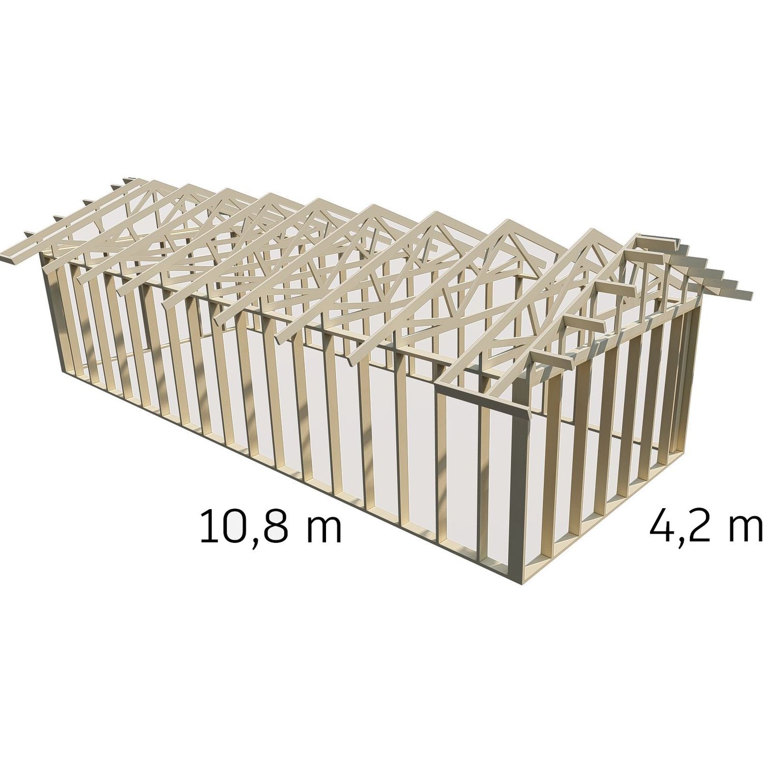 Autotallin runkopaketti Aarni 4.2m x 10.8m