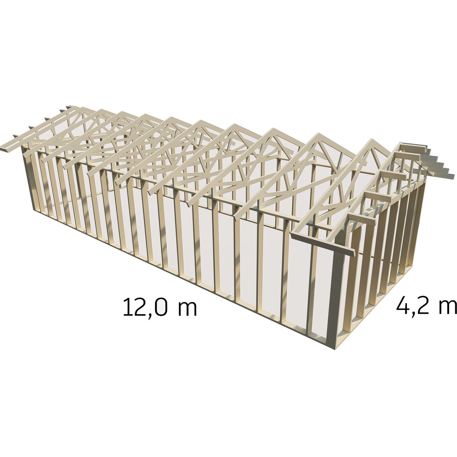 Autotallin runkopaketti Aarni 4.2m x 12.0m