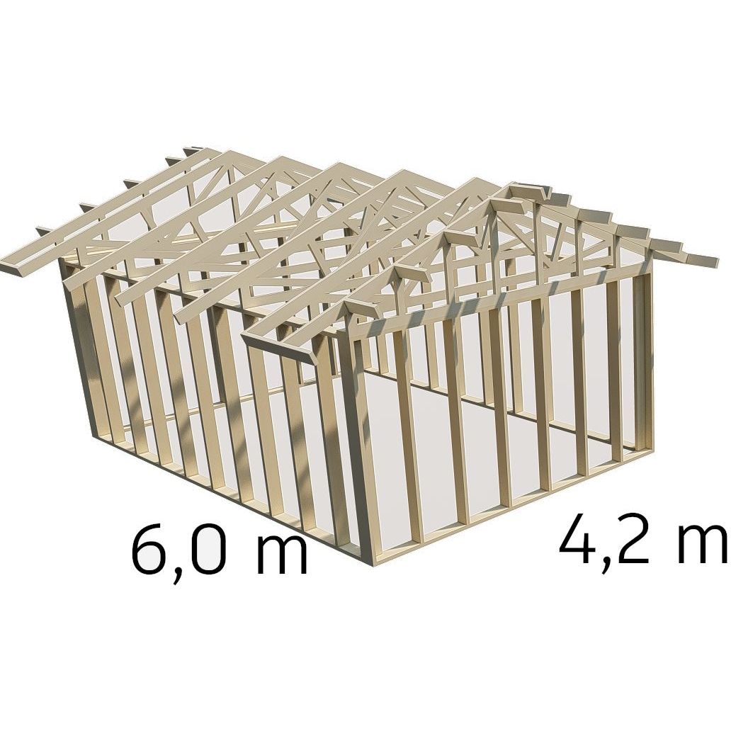 Autotallin runkopaketti Aarni 4.2m x 6.0m