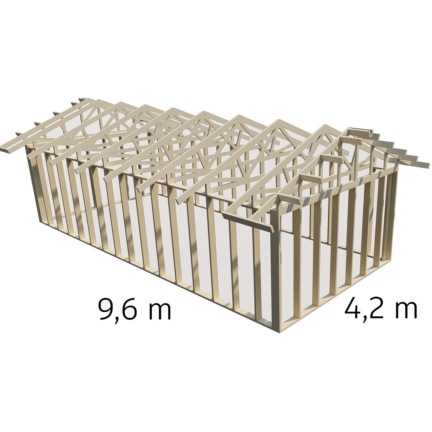 Autotallin runkopaketti Aarni 4.2m x 9.6m