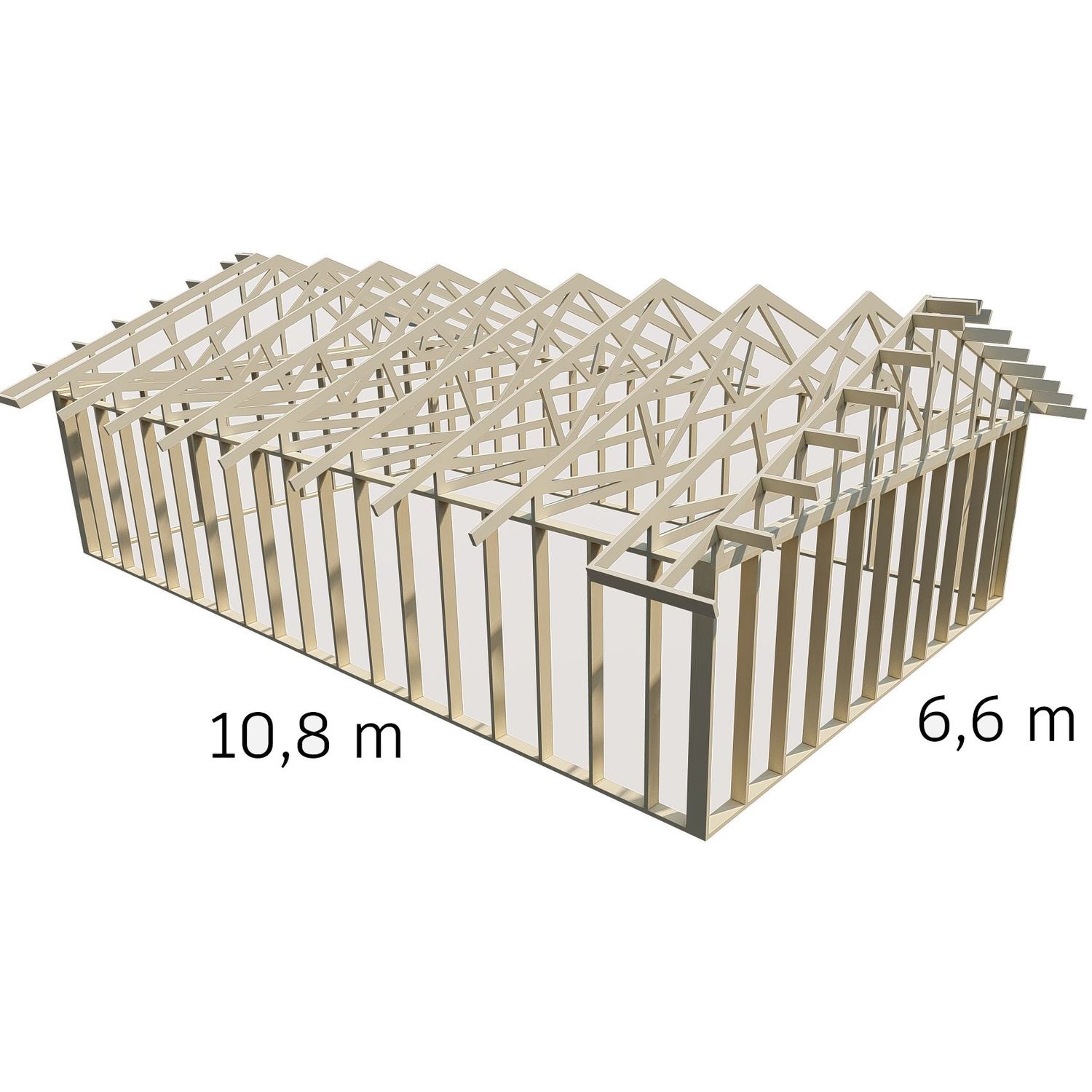 Autotallin runkopaketti Aarni 6.6m x 10.8m