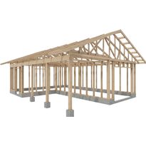 Autotallin runkopaketti Aarni autokatoksella ja varastolla, eri vaihtoehtoja