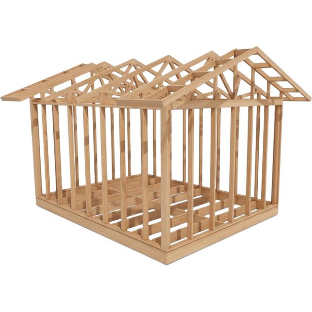 Piharakennuksen runkopaketti Aarni, alle 30m², eri vaihtoehtoja