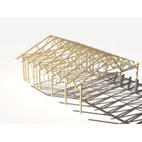 Runkopaketti kahden auton avoimelle katokselle kylmällä varastolla, kerrosala 21 m²