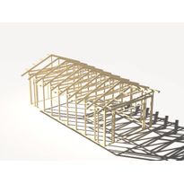 Runkopaketti yhden auton kylmälle tallille, kerrosala 37 m²
