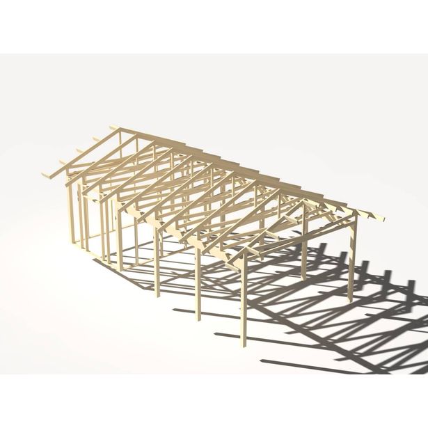 Runkopaketti yhden auton avoimelle katokselle kylmällä varastolla, kerrosala 13 m²