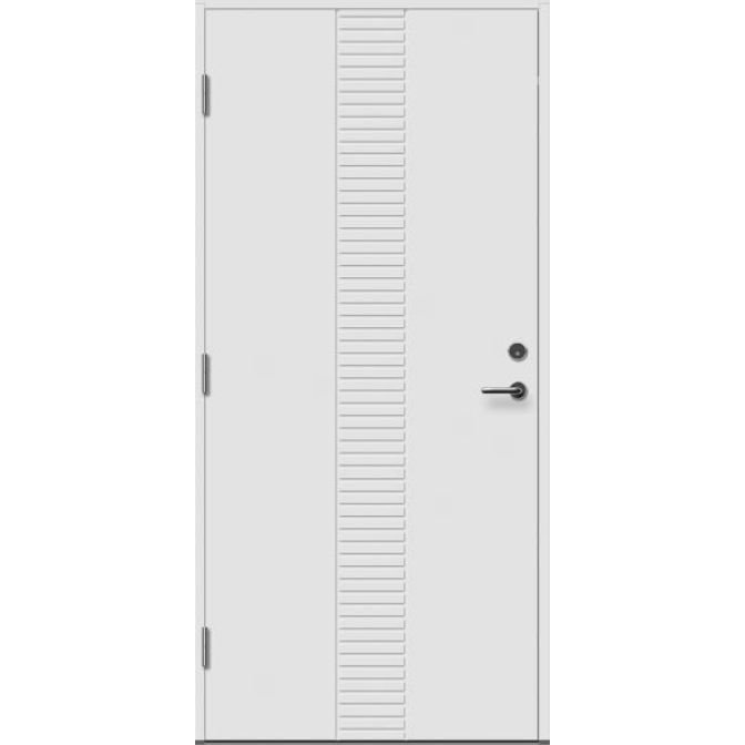 Ulko-ovi Aarni Raita, 9x21, karmi 115mm, vasenkätinen, valkoinen
