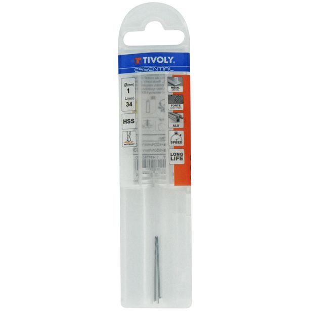Metalliporanterä Tivoly T Line, 1mm, HSS, 2 kpl, Ø1