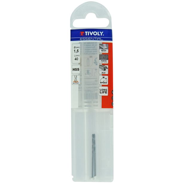 Metalliporanterä Tivoly T Line, 1, 5mm, HSS, 2 kpl, Ø1