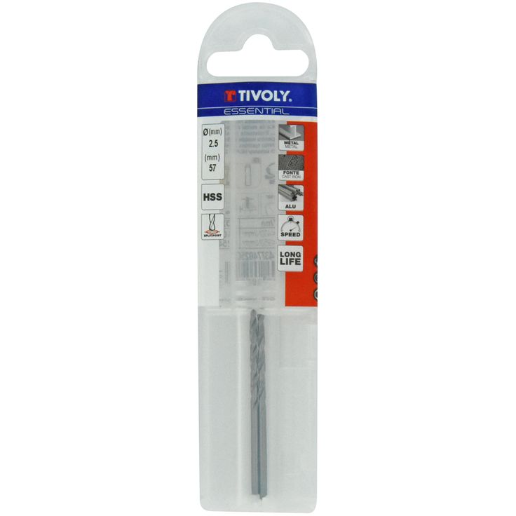 Metalliporanterä Tivoly T Line, 2, 5mm, HSS, 2 kpl, Ø2