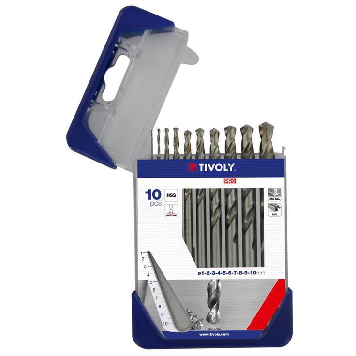 Metalliporanteräsarja Tivoly, 1–10mm, HSS, 10 kpl