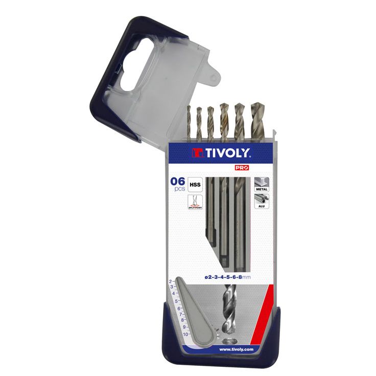 Metalliporanterä Tivoly T Line, 2–8mm, HSS, 6 kpl