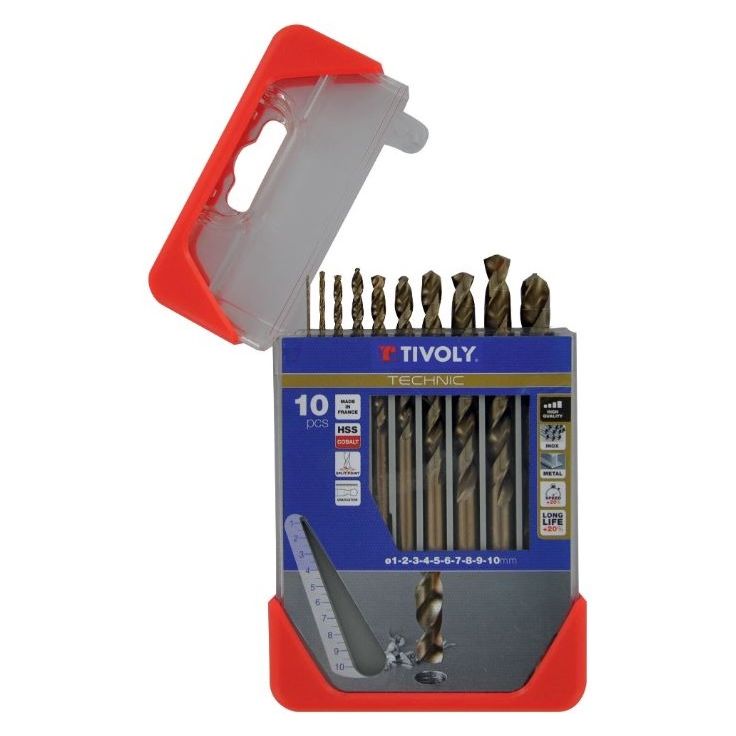 Metalliporanteräsarja Tivoly Slr, 1–10mm, 10 kpl