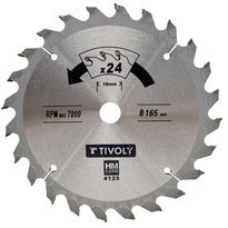 Pyörösahanterä Tivoly 190 × 30 × 2,8/1,7mm, 24 hammasta