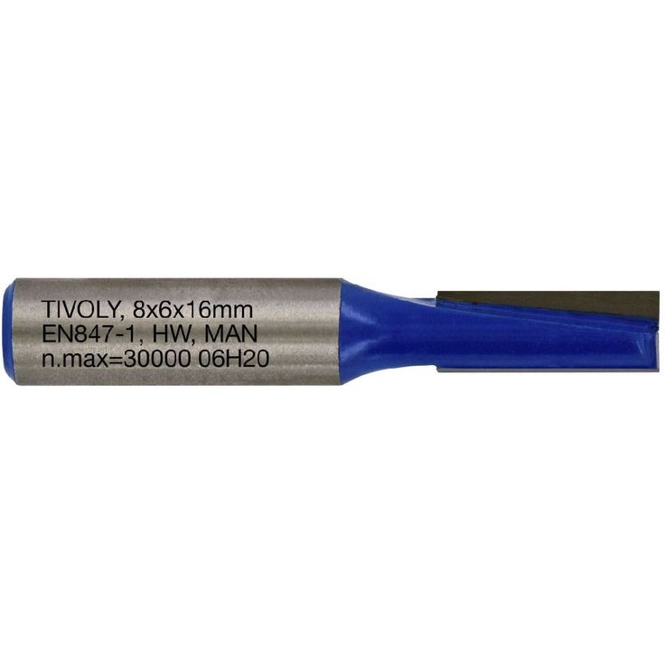 Suorajyrsin Tivoly, 6x8mm