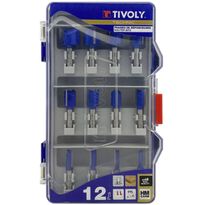 Jyrsinteräsarja Tivoly HM Diamond, 5–25mm, 12 kpl