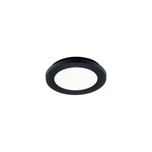 LED-plafondi Trio Camillus, 17 cm, mattamusta